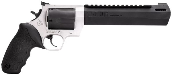 Taurus 2460085RH Raging Hunter  460 S&W Mag 5rd 8.37" Matte Black Oxide Cylinder & Barrel Matte Stainless Steel Frame Black Rubber with Integrated Cushion Insert Grip