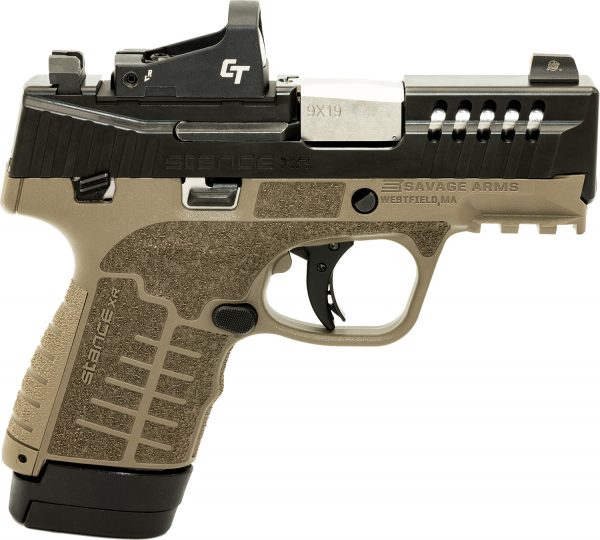 Savage Arms 67057 Stance XR 9mm 13+1 3.20" Natural Black Nitride Ported Stainless Steel Slide FDE Glass Filled Nylon Grip Ambidextrous