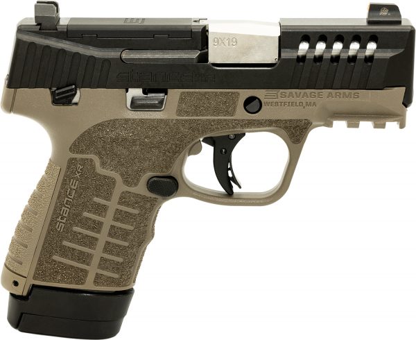 Savage Arms 67065 Stance XR 9mm 13+1 3.20" Natural Black Nitride Ported Stainless Steel Slide FDE Glass Filled Nylon Grip Ambidextrous