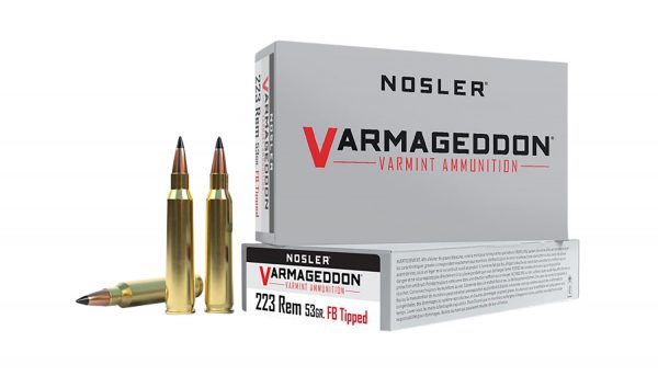 Nosler 65139 Varmageddon  223Rem 53gr Flat Base Tipped 20 Per Box/20 Case