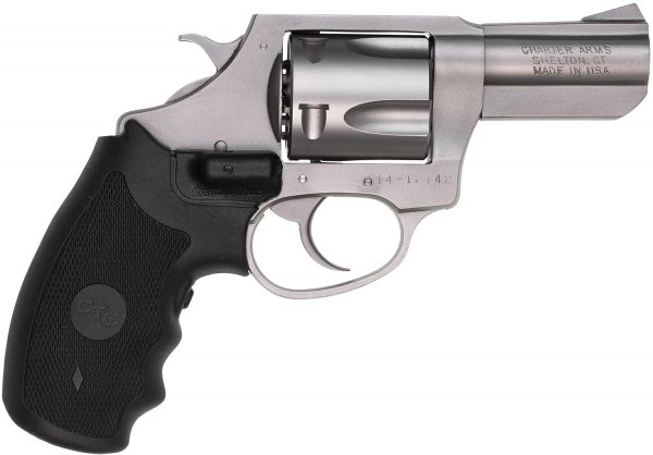 Charter Arms 74424 Bulldog  Large 44 Special, 5 Shot 2.50" Matte Stainless Steel Barrel, Cylinder & Frame w/ Black Crimson Trace Laser Grip