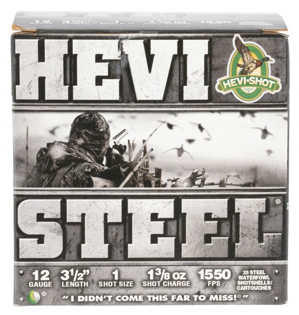 HEVI-Shot HS65001 HEVI-Steel  12Gauge 3.50" 1 3/8oz 1Shot 25 Per Box/10 Case