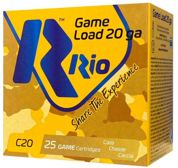 Rio Ammunition RC206 Game Load  20Gauge 2.75" 1oz 6Shot 25 Per Box/10 Case