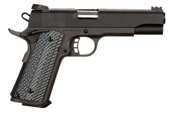 Rock Island 51719 Rock Ultra FS 40 S&W Caliber with 5" Barrel, 8+1 Capacity, Overall Black Parkerized Finish Steel, Beavertail Frame, Serrated Slide & Black/Gray G10 Grip