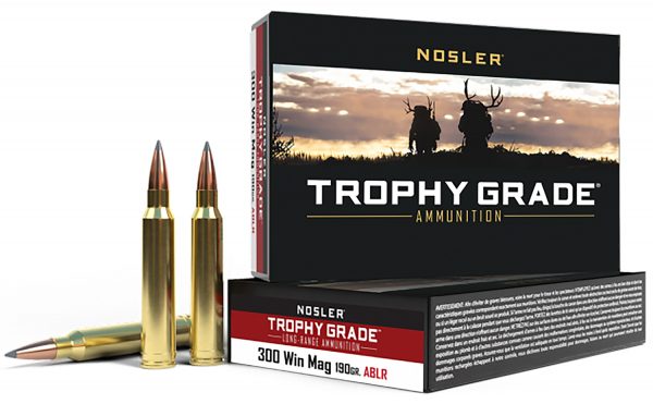 Nosler 60126 Trophy Grade Long-Range 300WinMag 190gr Nosler Spitzer AccuBond Long Range 20 Per Box/10 Case