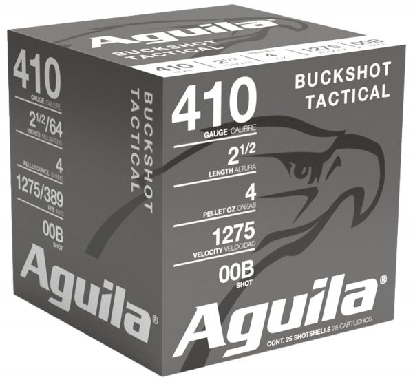 Aguila 1C4100BA Buckshot High Velocity 410Gauge 2.50" 1/2oz 00Buck Shot 25 Per Box/20 Case