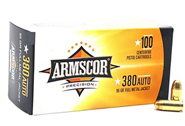 Armscor 50315 Precision Value Pack 380ACP 95gr Full Metal Jacket 100 Per Box/12 Case