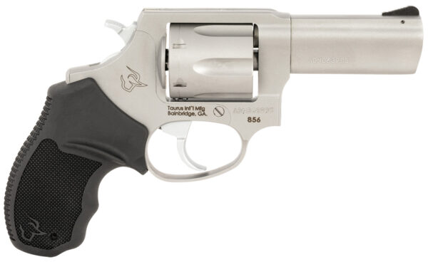 Taurus 2856P39 856 T.O.R.O. Small Frame 38 Special +P 6rd 3" Matte Stainless Steel Barrel, Cylinder & Frame, Extended Ejector Rod, Black Rubber Grip, Transfer Bar Safety, Exposed Hammer, Optics Ready