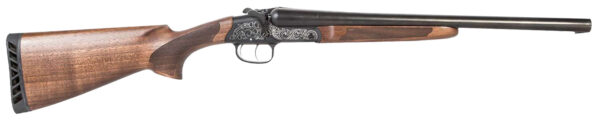 ATI ATI GKOF20RA Road Agent Prime 20 Gauge Break Open 3" 2rd 18.50" Black Side By Side Barrel, Black Engraved Aluminum Receiver, Fixed Turkish Walnut Stock