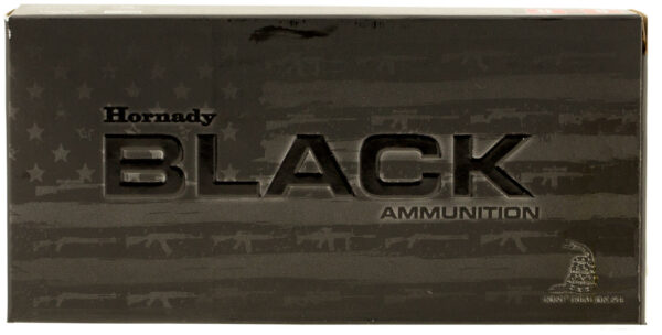 Hornady 81263 Black  5.56x45mmNATO 62gr Full Metal Jacket 20 Per Box/10 Case