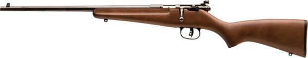 Savage Arms 13820 Rascal  Youth 22 LR 1rd 16.12" Blued Carbon Steel Barrel/Receiver, Satin Hardwood Wood Stock, Left Hand