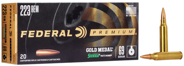 Federal GM3006M Premium Gold Medal 30-06Springfield 168gr Sierra MatchKing BTHP 20 Per Box/10 Case