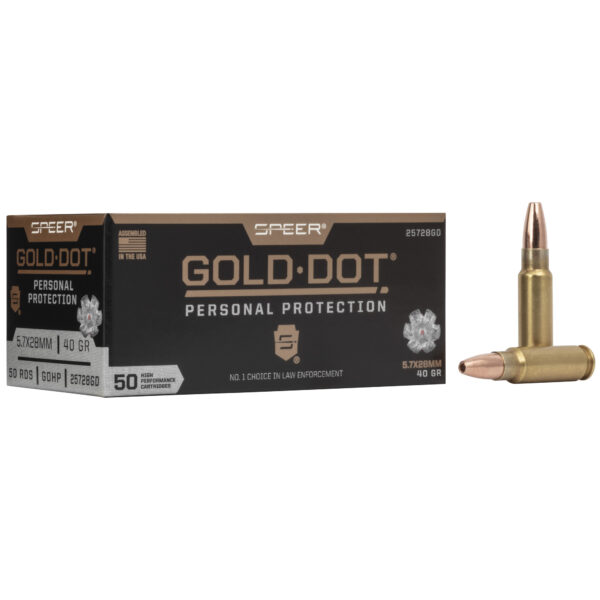 Speer Ammunition Speer Gold Dot, 5.7X28MM, 40Gr, Gold Dot Hollow Point
