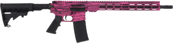 GLFA AR15 BATTLEWORN 223 WYLDE - 16" NIT BBL PRISON PINK