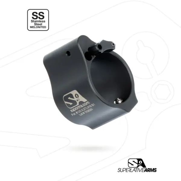 Superlative Arms Adjustable Gas Block .936" Set Screw Melonite, QPQ