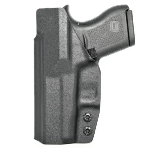 Alternative view of Rounded Glock 43/43X IWB KYDEX Holster Black/Left Hand/Standard Cut