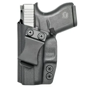 Rounded Glock 43/43X IWB KYDEX Holster Black/Right Hand/Standard Cut