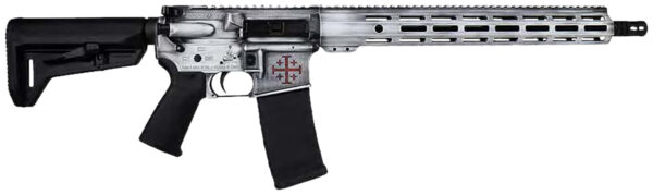 Shark Coast Tactical Templar AR-15 - 5.56x45mm, 16" Barrel, White Battle Worn Cerakote Finish - Image 3