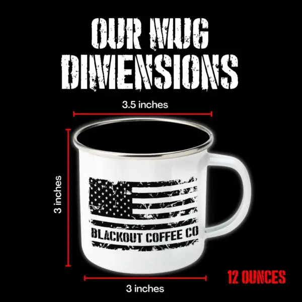 Operation Blackout Coffee Co. Logo & On Duty Enamel Steel Mug 12oz - Image 2