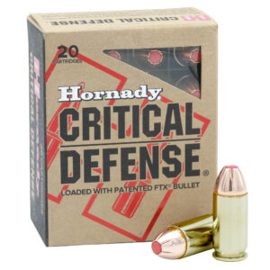 Hornady Critical Defense 45ACP +P, 185 Grain, Flex Tip, 20 Round Box