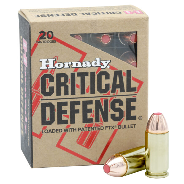 Hornady Critical Defense 45ACP +P, 185 Grain, Flex Tip, 20 Round Box