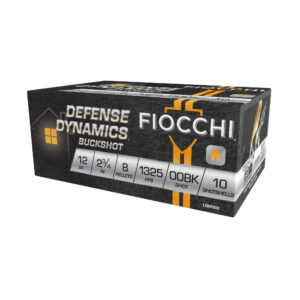 Fiocchi Ammunition, Defense Dynamics, 12 Gauge 2.75, 00 Buck, 8 Pellets, 10 Round Box