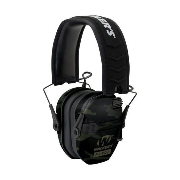 Walker's Razor Slim Electronic Ear Muffs in Multi-Cam Black