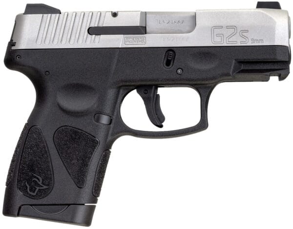 Taurus 1G2S939 G2S  Compact Frame 9mm Luger 7+1 3.20" Matte Stainless Steel Barrel, Matte Serrated Stainless Steel Slide, Black Polymer Frame w/Picatinny Rail & Polymer Grip, Right Hand