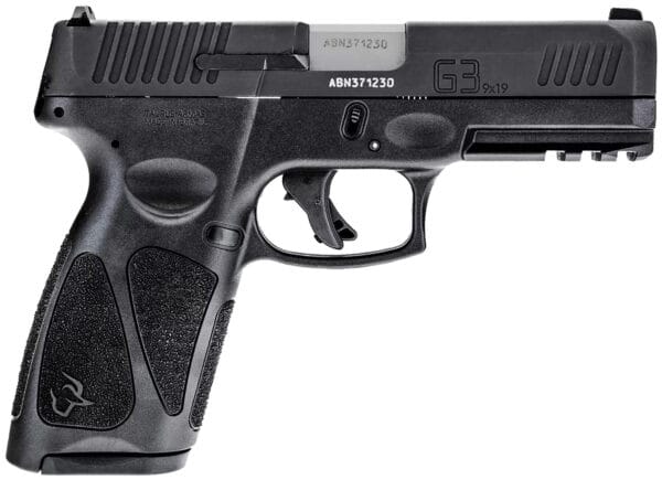 Taurus 1G3B941 G3  Full Size Frame 9mm Luger 15+1/17+1 4" Matte Stainless Steel Barrel, Matte Black Tenifer Serrated Steel Slide, Black Polymer Frame w/Picatinny Rail, Black Polymer Grip, Right Hand