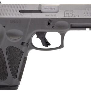 Taurus 1G3B949G15 G3  Full Size Frame 9mm Luger 15+1 4" Matte Stainless Steel Barrel, Matte Serrated Stainless Steel Slide, Gray Polymer Frame w/Picatinny Rail, Gray Polymer Grip, Right Hand