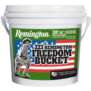 Remington Ammunition 23897 UMC Freedom Bucket 223Rem 55gr Full Metal Jacket 300 Per Box/4 Case