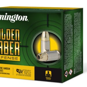 Remington Ammunition 27607 Golden Saber Defense 40S&W 165gr Brass Jacketed Hollow Point 20 Per Box/25 Case