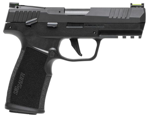 Sig Sauer 322CBAS10 P322  22 LR 10+1 4" Black Steel Threaded Barrel, Black Hard Coat Anodized Optic Ready/Serrated Slide, Black SS/Polymer Frame w/Picatinny Rail & Black Polymer Grips