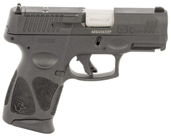 Taurus 1G3CP9312X12 G3C  9mm Luger 12+1 3.26" Matte Stainless Steel Barrel, Matte Black Tenifer Optic Cut/Serrated Slide, Black Polymer Frame w/Picatinny Rail, Black Polymer Grips