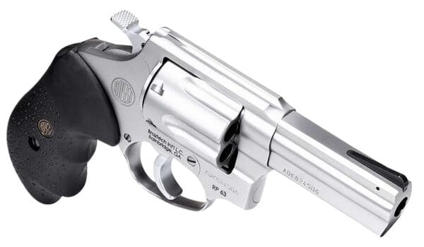 Rossi 2RM649 RM64  357 Mag 6 Shot 4" Matte Stainless Steel Barrel, Cylinder & Frame Textured Black Rubber Grip