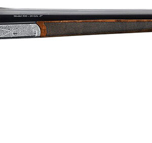 Charles Daly 930339 500  12 Gauge 3" 2rd 28" Gloss Blued Steel Side by Side Barrel, Engraved Silver Steel Receiver, Oiled Walnut Fixed Checkered Stock & Forend, Includes 5 Choke Tubes
