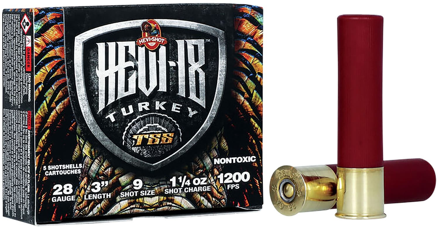HEVI-Shot HS7289 HEVI-18 TSS Turkey 28Gauge 3" 1 1/4oz Tungsten 9Shot 5 Per Box/10 Case