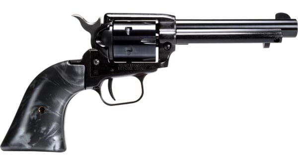 Heritage Mfg RR22B4BP Rough Rider  22 LR 6 Shot, 4.75" Black Oxide Steel Barrel, Black Oxide Zinc Alloy Frame, Black Oxide Cylinder, Black Pearl Grip, Manual Safety, Exposed Hammer