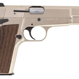 MAC 12000001 P-35  9mm Luger 15+1 4.70" Stainless Steel Barrel, Satin Nickel Serrated Steel Slide & Frame w/Beavertail & Picatinny Rail, G10 Grip