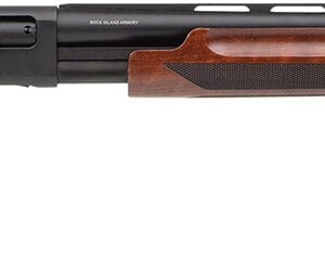 Rock Island PA12MNL24 PA12 Turkey 12 Gauge Pump 3.5" 4+1, 24" Black Anodized Smooth Bore/Vent Rib Barrel & Receiver, Fixed Walnut Wood Stock