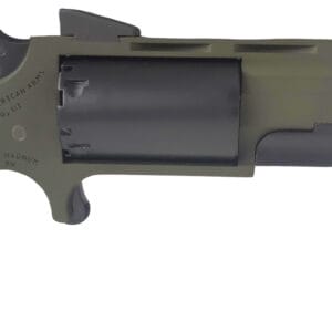 North American Arms TGHMB Green Huntsman  22 MAG 5rd 2" OD Green Cerakote Heavy Vent Rib Barrel, OD Green Cerakote Steel Frame, Matte Black Cylinder, Black Cobblestone Rubber Grip, Exposed Hammer