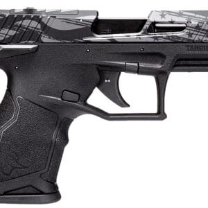 Taurus 1TX2233110US5 TX22C T.O.R.O. Compact Frame 22 LR 10+1 3.60" Matte Black Steel Barrel, Engraved Distressed USA Flag Optic Ready/Serrated Slide, Black Polymer Frame