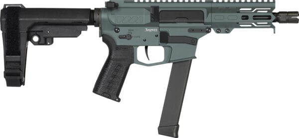 CMMG 99A890FCG Banshee MKGS 9mm Luger 33+1 5" Black Nitride Medium Taper Threaded Barrel, EML 4" M-LOK Handguards, Charcoal Green Cerakote Aluminum Picatinny Rail Receiver, CMMG Zeroed Grips