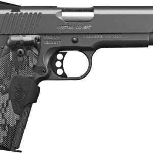 Kimber Mfg.,inc 3000235 Custom  45 ACP 7+1 5" Stainless Front Serrations Charcoal Gray/KimPro II Slide Charcoal Gray/KimPro II Crimson Trace Urban Camouflage Grip