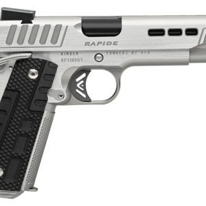 Kimber Mfg.,inc 3000429 Rapide Frost 10mm Auto 8+1 5" Black DLC Stainless Steel Barrel, Kimpro II Silver Lightening Cut/Serrated Stainless Steel Slide & Frame w/Beavertail, Black G10 Grip