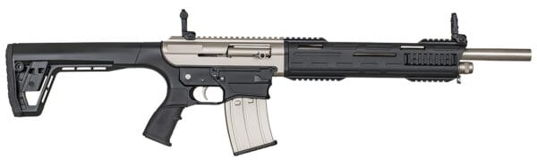 SDS Imports 21000102 TAR 12MP  12 Gauge 3" 5rd 18.50" Nickel Marine Benelli/Mobil Polymer Stock