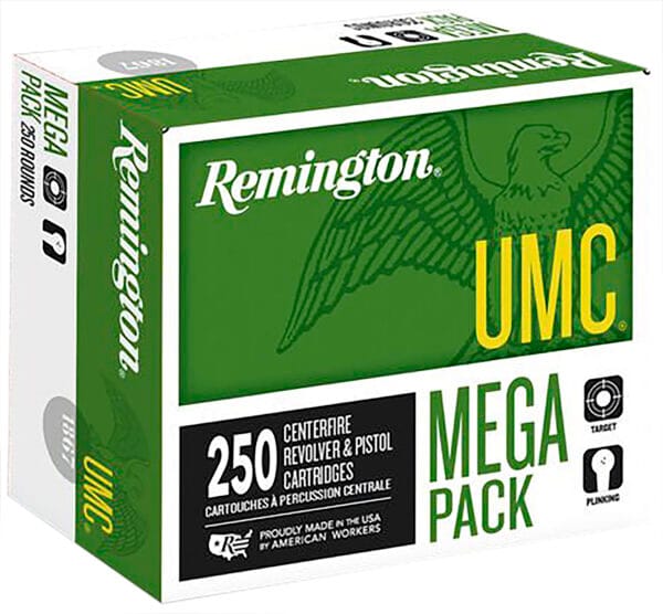 Remington Ammunition 23721 UMC Mega Pack 380ACP 95gr Full Metal Jacket 250 Per Box/4 Case