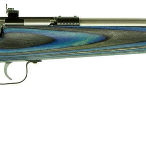Crickett KSA2223 Youth  22 LR 1rd 16.12" Stainless Steel Barrel, Fixed Front/Adjustable Rear Peep Sights, Blue Laminate Stock w/11.5" LOP, Rebounding Firing Pin Safety