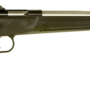 Crickett KSA2245 Youth  22 LR 1rd  16.12" Stainless Steel Barrel, Fixed Front/Adjustable Rear Peep Sights, Black Synthetic Stock w/11.5" LOP, Rebounding Firing Pin Safety