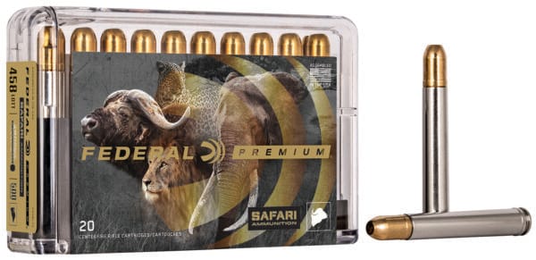 Federal P458T3 Premium Safari Cape-Shok 458WinMag 500gr Trophy Bonded Sledgehammer Solid 20 Per Box/10 Case